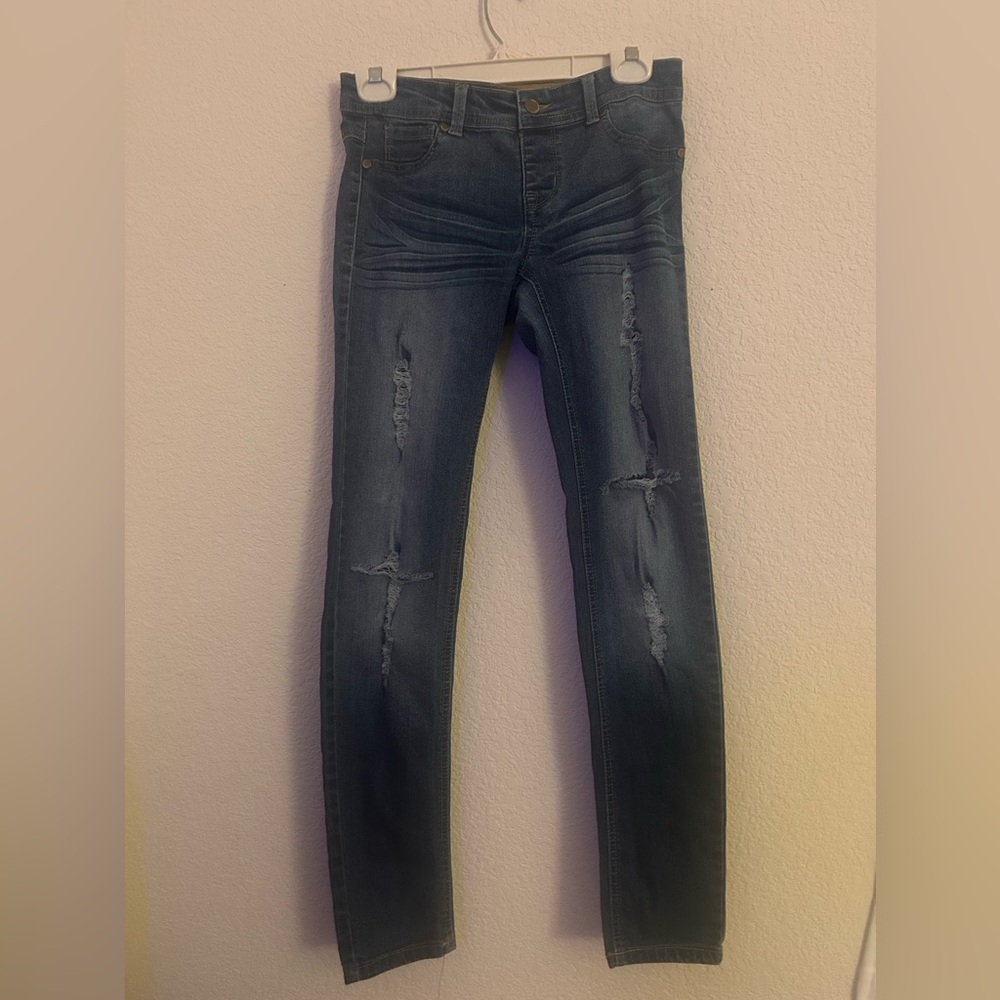 Blue Asphalt- Women Ripped Skinny Jeans
